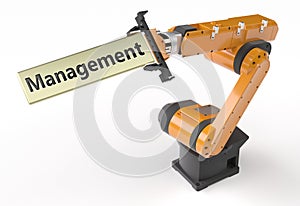 Management metal sign