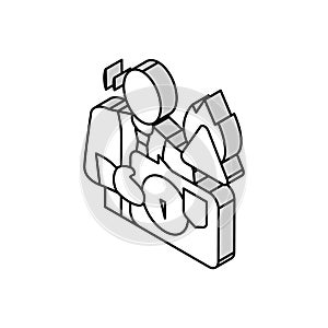 management misconduct organizational crisis isometric icon vector illustration