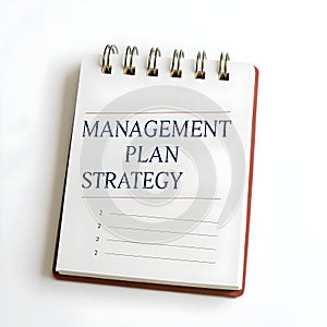 Management plan strategy isolated on white background