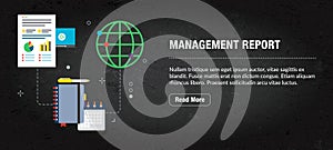 Management report  concept banner for internet