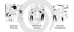 Management system abstract concept vector illustrations.
