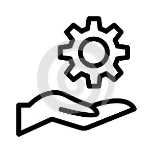 Management thin line vector icon
