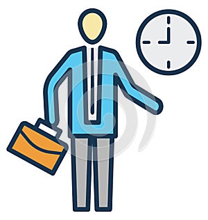 Management, time schedule Isolated Vector Icon can be easily edit and modify