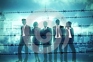 Manager behind Barbed wire