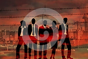 Manager behind Barbed wire