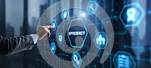 Manager businessman plan to increase efficiency