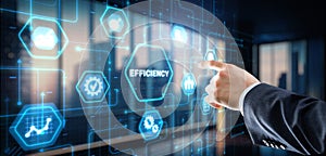 Manager businessman plan to increase efficiency