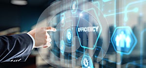 Manager businessman plan to increase efficiency