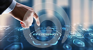 Manager businessman plan to increase efficiency