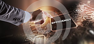 Manager businessman plan to increase efficiency