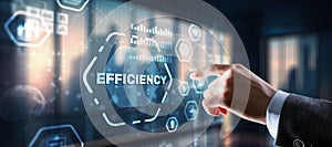 Manager businessman plan to increase efficiency