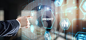 Manager businessman plan to increase efficiency