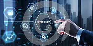 Manager businessman plan to increase efficiency