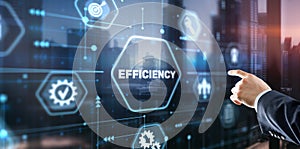 Manager businessman plan to increase efficiency