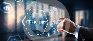 Manager businessman plan to increase efficiency