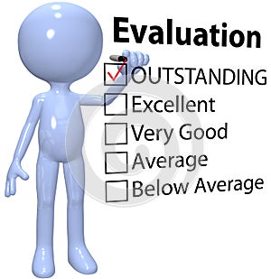 Manager check business quality evaluation report