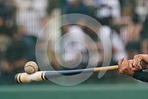 Manager-coach`s bat and batted ball