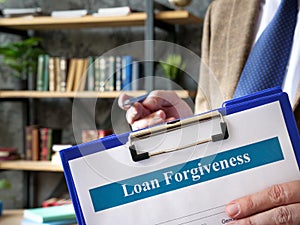 A Manager and loan forgiveness application form.