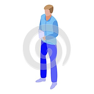 Manager manpower icon, isometric style