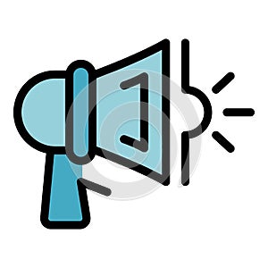 Manager megaphone icon vector flat