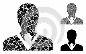 Manager Mosaic Icon of Uneven Pieces