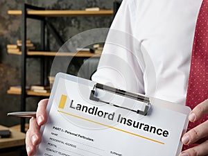 The manager offers an landlord insurance policy in the office.