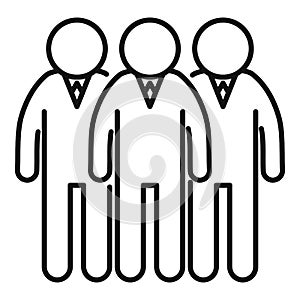 Manager ofice group icon, outline style