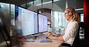 Manager Overseeing Payroll Billing Audit