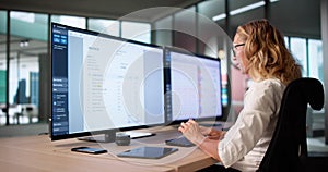 Manager Overseeing Payroll Billing Audit