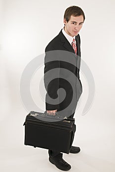 Manager with suitcase photo