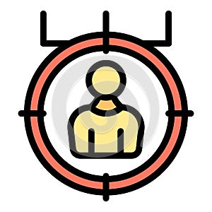 Manager target icon vector flat