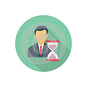Manager vector flat colour icon