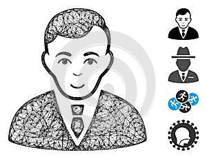 Manager Web Vector Mesh Illustration