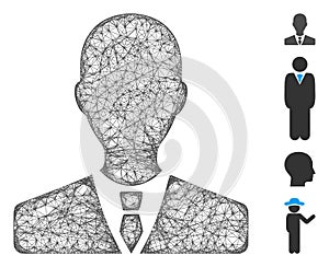 Manager Web Vector Mesh Illustration