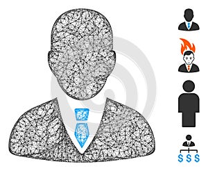 Manager Web Vector Mesh Illustration