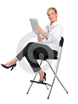 Manager woman working with ipad