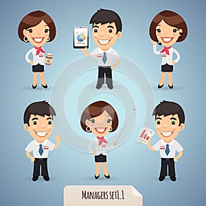 Managers Cartoon Characters Set1.1
