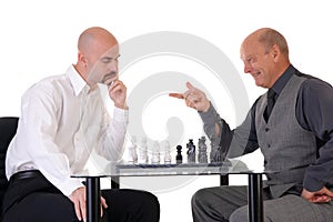 Managers playing chess photo