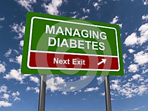 Managing diabetes traffic sign
