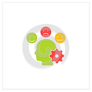 Managing emotions flat icon