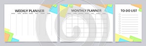 Managing workload worksheet design template set