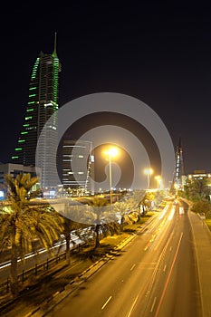 Manama cityscape - night scene