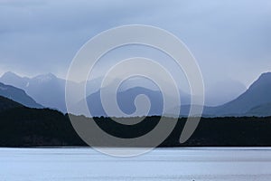 Manapouri Lake in the rain