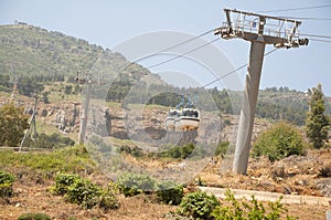 Manara Cliff with the cable car in action