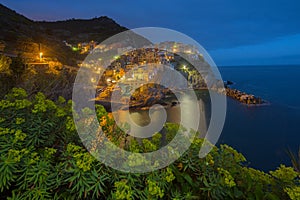 Manarola in Cinque Terrece