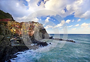 Manarola fisherman village in Cinque Terre, Italy