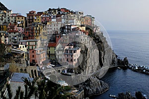 Manarola. One of the five towns of the Cinque Terre, Liguria, Italy