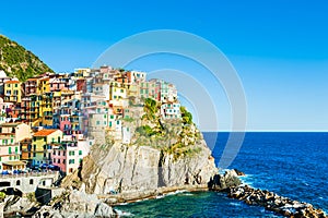 Manarola town in Cinque Terre national park, Italy