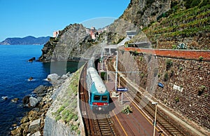 Manarola village and train station