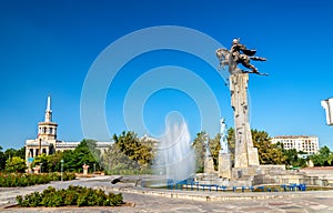 Manas equestrian monument in Bishkek, Kyrgyz Republic photo